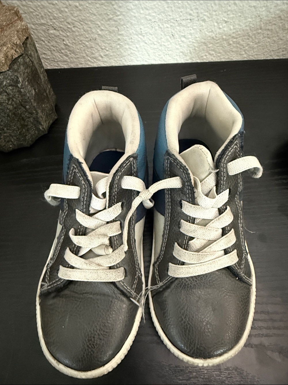 Carter's Gray and Blue Kids High-Top Sneakers